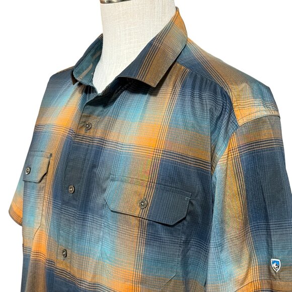 Kuhl Response Shirt - Mens Size XL - Plaid Button Up Short Sleeve Lightweight - Picture 1 of 11